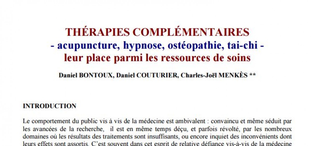 rapport académie de medecine